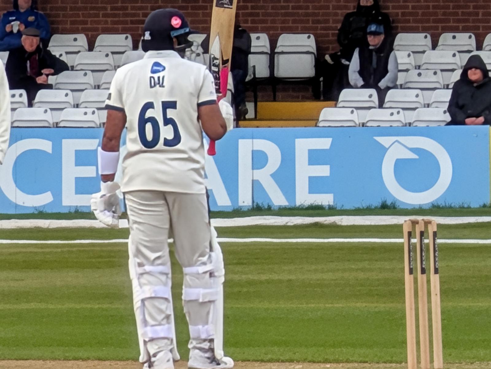 Anuj Dal batting v Worcestershire 2026 Derby