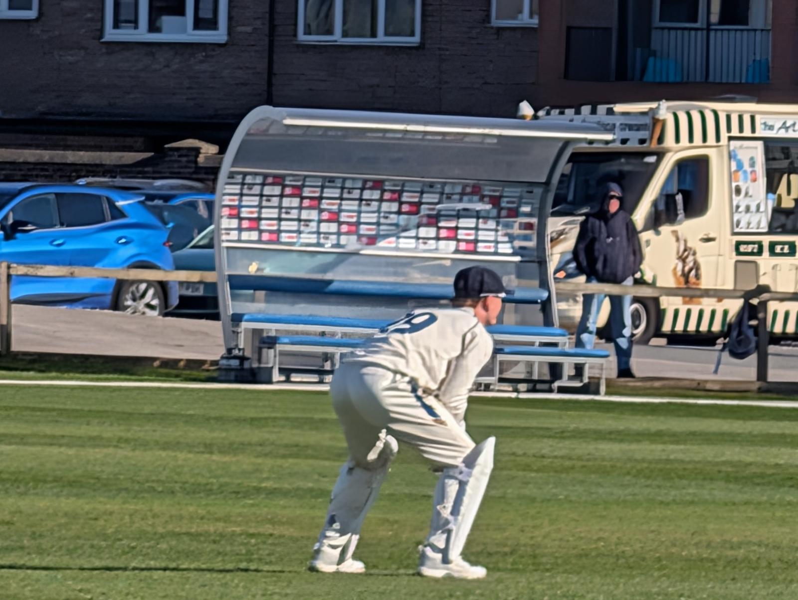 Brooke Guest keeping wicket at Derby versus Gloucestershire in April 2026