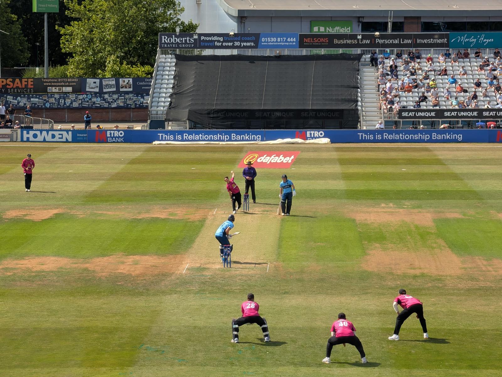 Derbyshire batting One Day Cup v Sussex at Derby in 2026