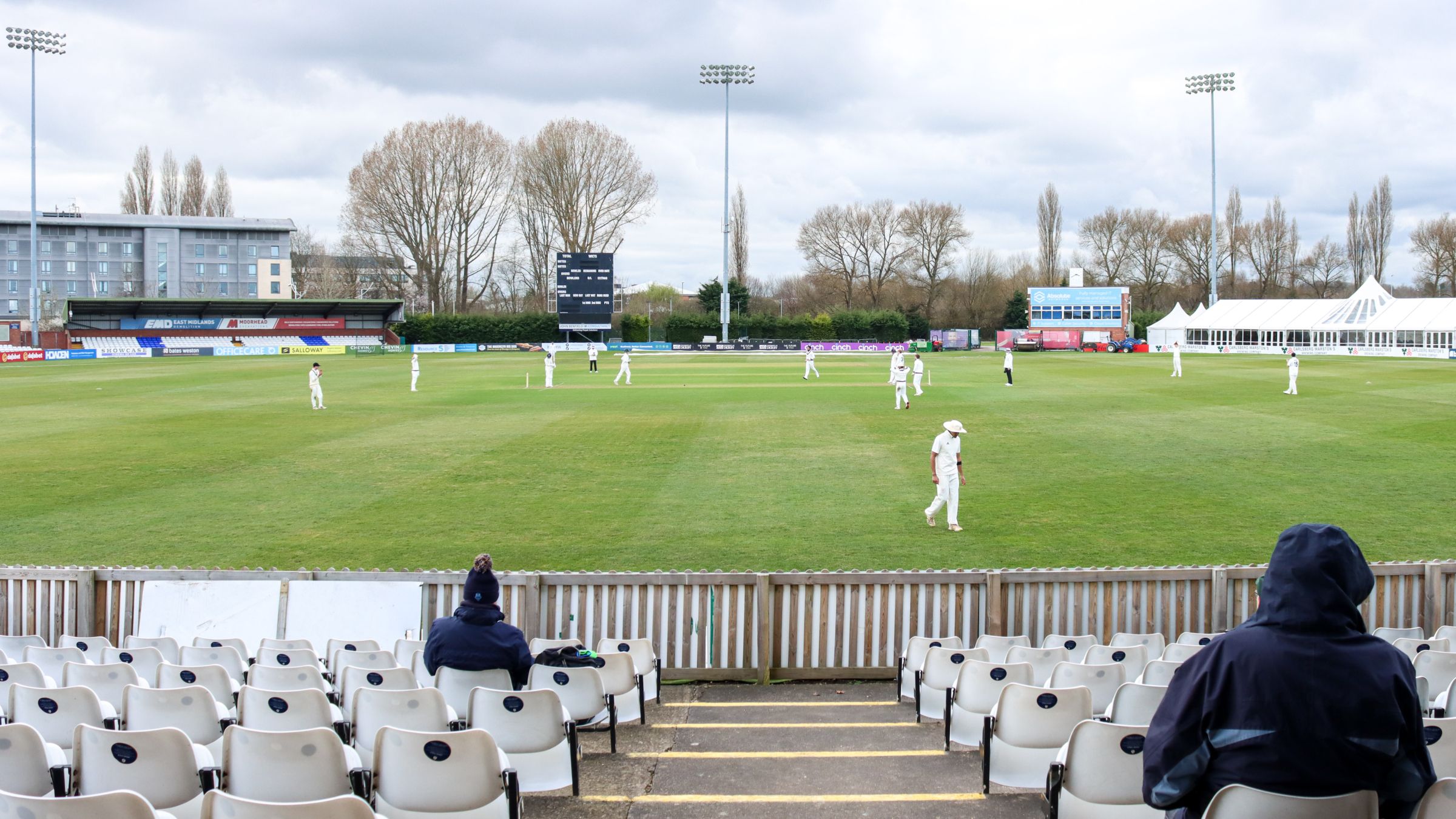 Wide shot of the County Ground, Derby