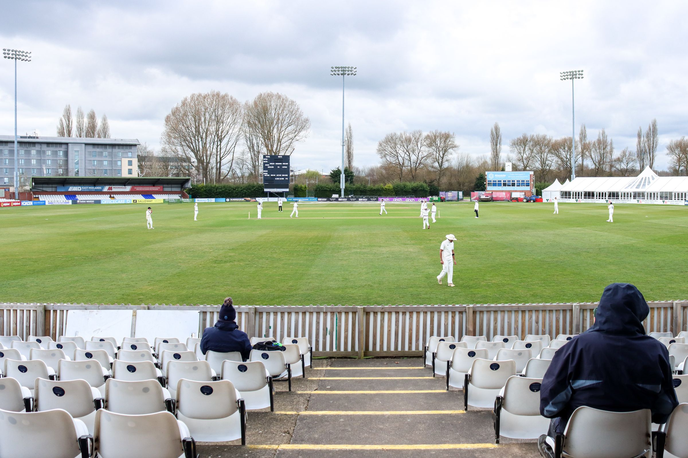 Wide shot of the County Ground, Derby
